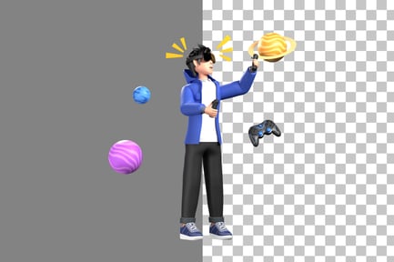 Preview: Spatial Gaming Experience 3D Illustration