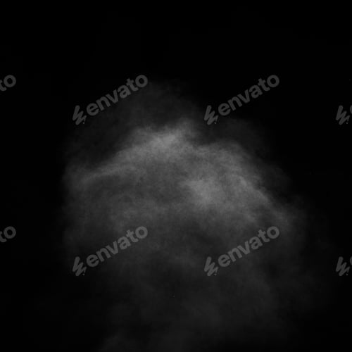 Preview: Abstract white vapor, smoke in the form of a cloud on a black background