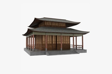 Preview: Traditional Japanese Cottage with Double Tiered Roof