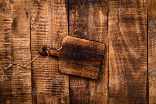 Preview: Empty cutting board Cutting Board on a old rustik table
