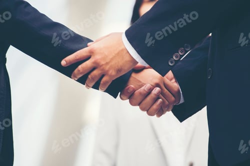 Preview: Diversity volunteer Teamwork friendship holding hands together. Multiethnic Business people team