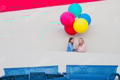 Preview: Two best friends with balloons after covid