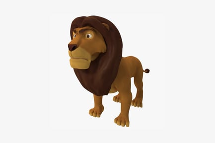 Preview: Cartoon lion in profile view