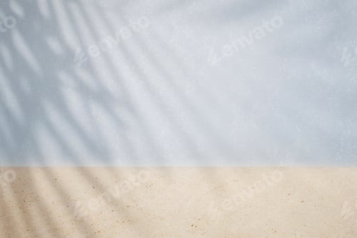 Preview: Two-toned wall with tropical leaf shadow