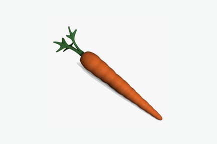 Preview: Single carrot with leaves