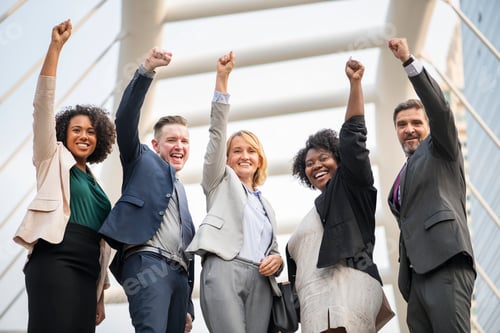 Preview: Successful and happy business team