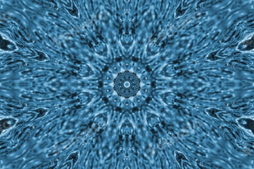 Preview: Raindrop Splashes - Close Up Photograph Of Raindrop Splashes With A Blue Filter Added For A