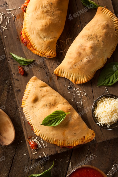 Preview: Homemade Italian Meat and Cheese Calzones