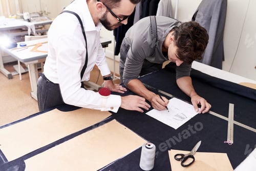 Preview: Two Tailors Working in Atelier