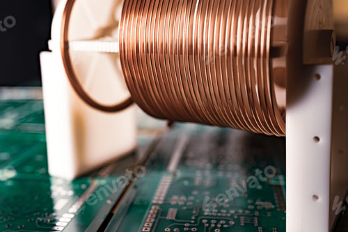 Preview: Close-up of a coil of copper wire