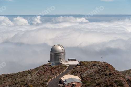 Preview: Scenic view of the famous Astronomy observatories in la Palma, the Canary Islands in Spain