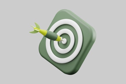 Preview: Dart in target business concept