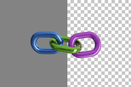 Preview: Connected Chain 3D Icon