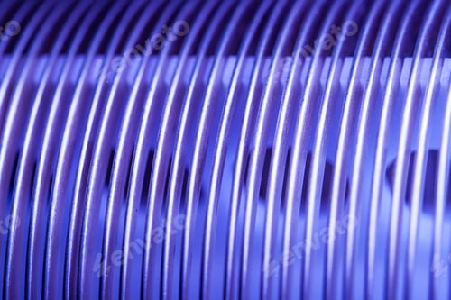 Preview: Close-up blue flat steel twisted strip