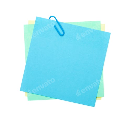 Preview: Colorful post-it notes with clip