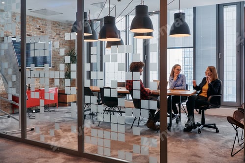 Preview: In the dynamic hustle and bustle of a business environment, a group of young business professionals