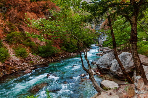 Preview: Rocky Mountains River. Beautiful scenery