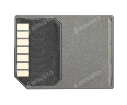Preview: SD memory card on white background