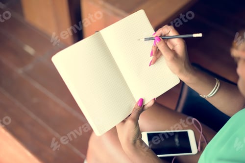 Preview: Blank Copy Space Notebook Planning Ideas Concept