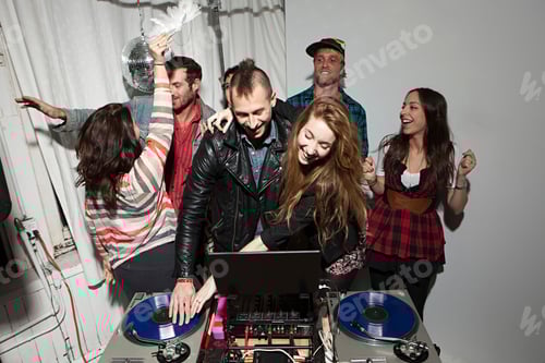 Preview: Friends having a blast at a home DJ party
