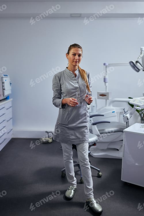 Preview: Portrait of a confident young woman working in a dentist’s office