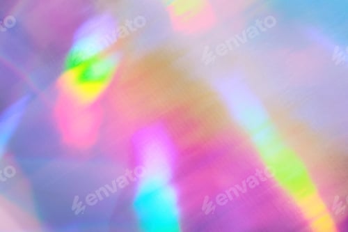 Preview: Iridescent holographic textural Background. Metallic paper or foil with iridescent highlights