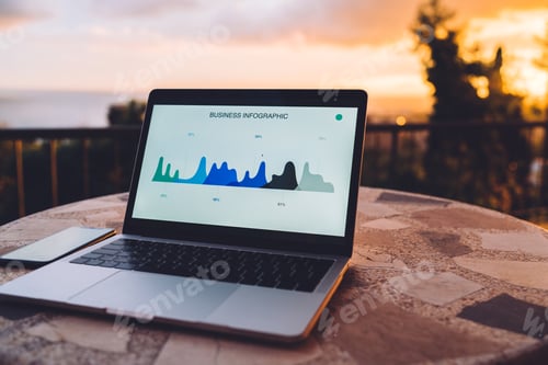 Preview: Netbook and smartphone placed on table