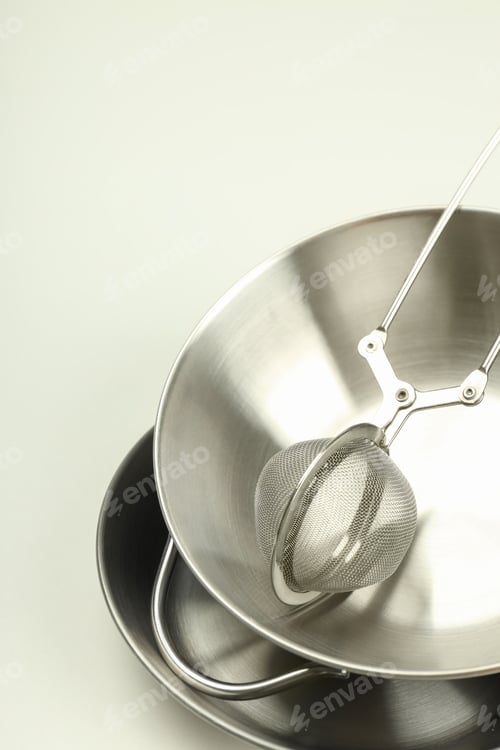 Preview: Kitchen utensil on white background, close up