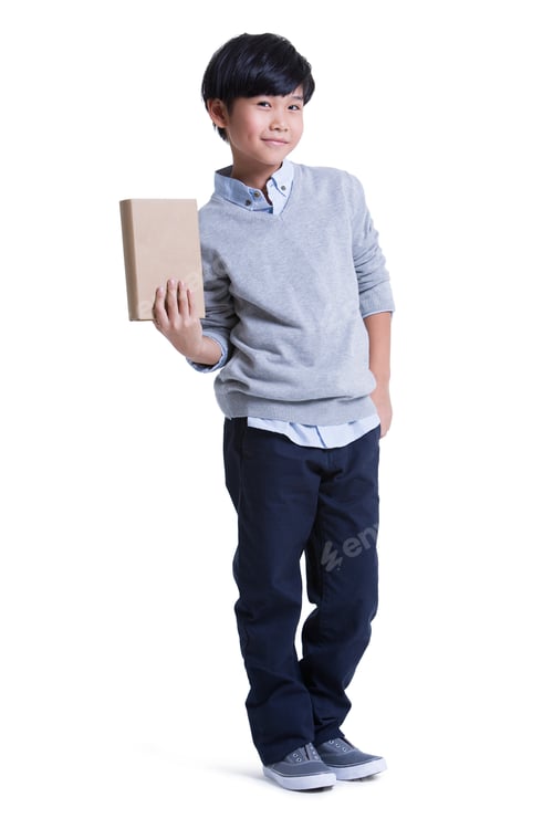 Preview: Trendy boy with book