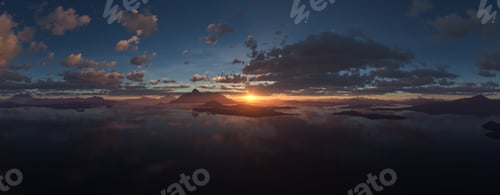 Preview: Aerial Panorama of Mountain Landscape Nature Background.