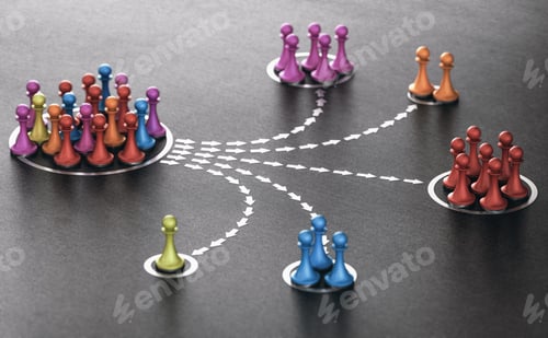 Preview: Audience segmentation or customer segregation. Marketing concept.