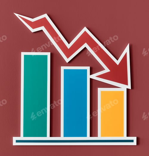 Preview: Declining business report bar chart