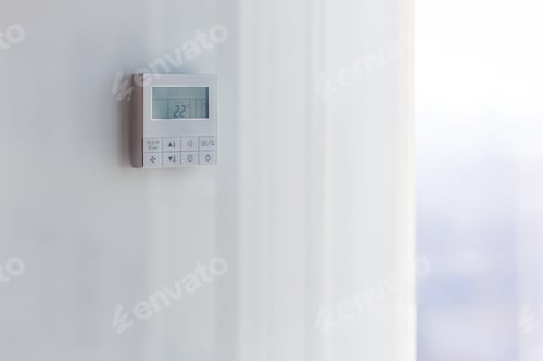 Preview: The air conditioning and heating control panel for the apartment and office is located