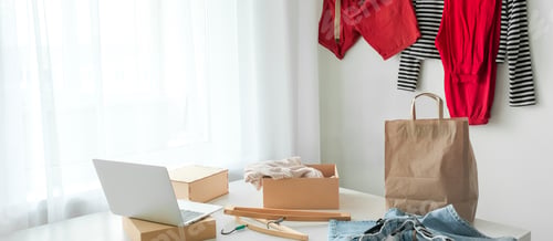 Preview: Second hand clothes, used wardrobe. Circular fashion, fast fashion, eco-friendly sustainable shoppin