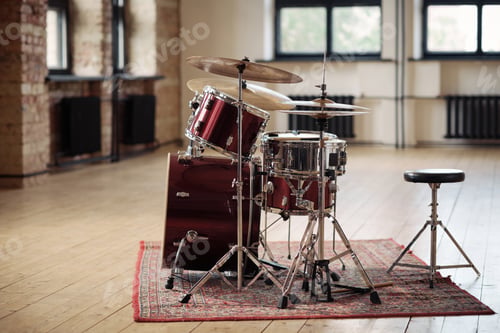Preview: Modern drum kit at studio