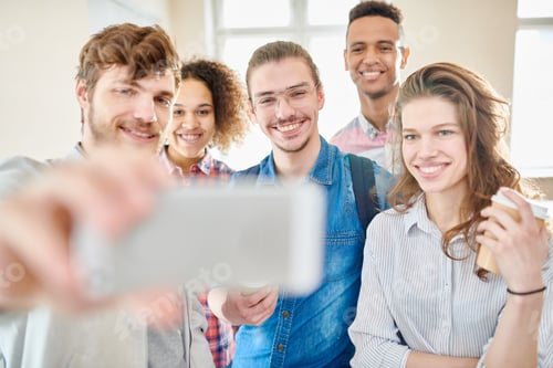 Preview: Group selfie of students