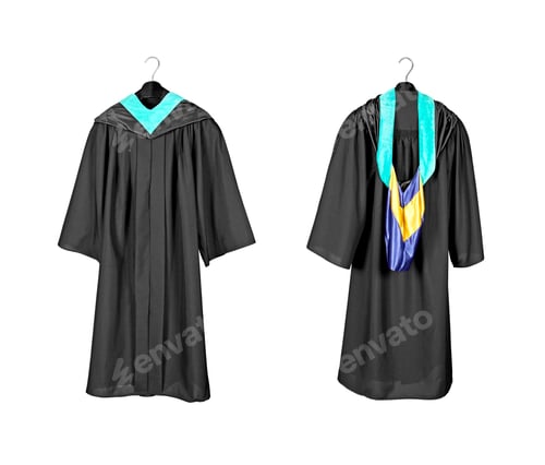 Preview: Graduation gown with hood