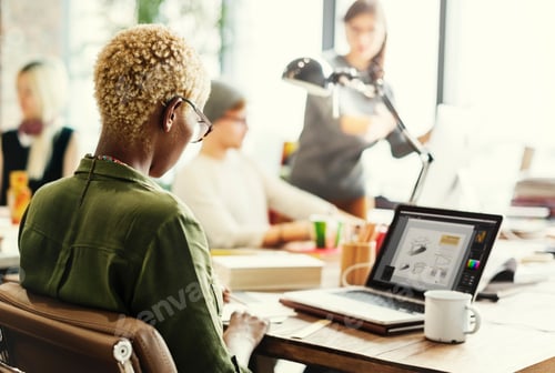 Preview: African Descent Brainstorming Working Workplace Concept