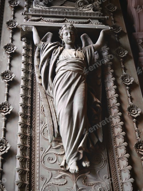 Preview: Hanged statue on a wall