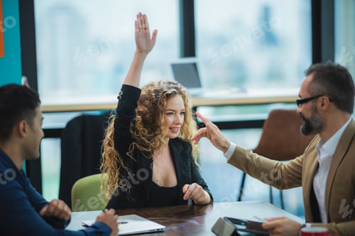 Preview: Group of Business People Diverse Brainstorm Meeting Concept, Working in the Office Concept