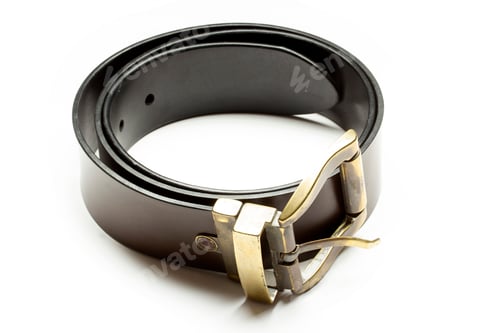 Preview: leather belt on a white background