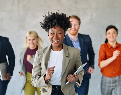 Preview: Young business people in the office