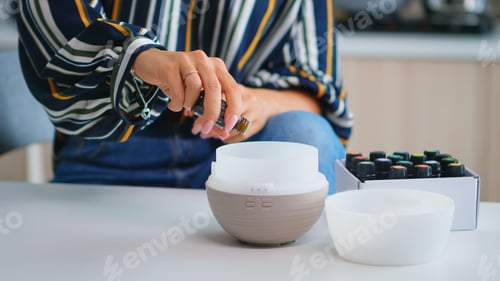 Preview: Adding essential oils into diffuser