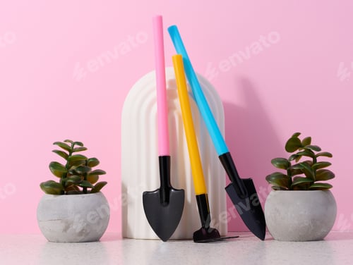 Preview: Miniature garden tools for transplanting plants, home hobby