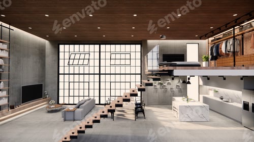 Vorschau: 3D-Hausinterieur