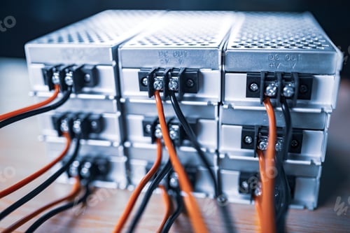 Preview: Close-up metal cases for storing power supply