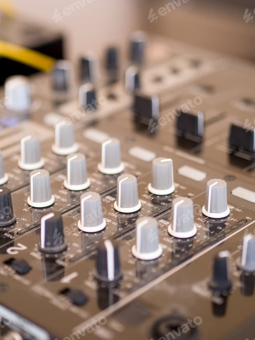 Preview: DJ Mixer Equipment with Multiple Slider Controls