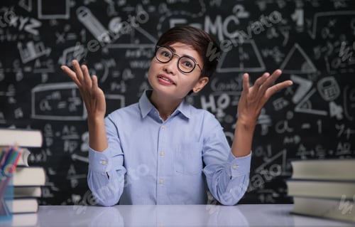 Preview: The teacher sat thinking about teaching in the classroom