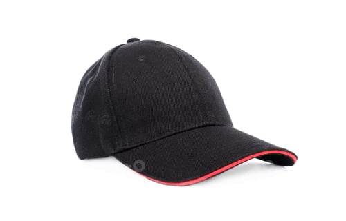 Preview: Dark baseball cap with red visor