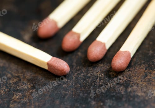 Preview: Matches on a rusty metal background